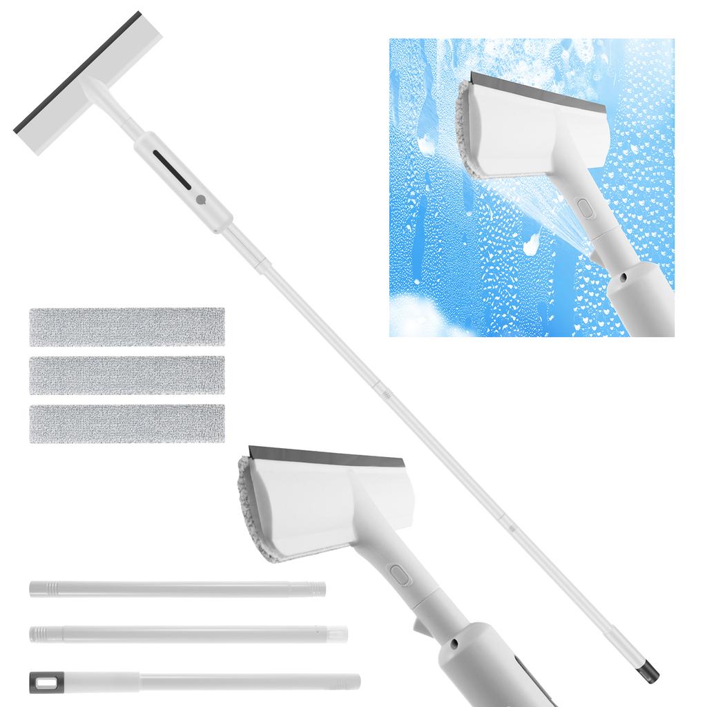 2 In 1 Extended Window Cleaning Kit Spray Double Sided Glass Squeegee Cleaner Duster Mop Window Professional Cleaning Tools