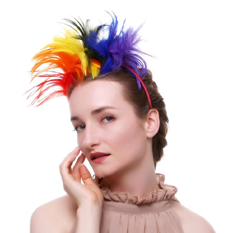 Flapper Feather Headband Burlesque Headpiece Flapper Headpiece Feather Headband