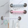 Organizer Haak Plastic Badkamer Zuignap Vacuüm Frame Handdoek Dubbel Verstelbaar Muur Gereedschap Planken Flexibel Kast Houder Hanger