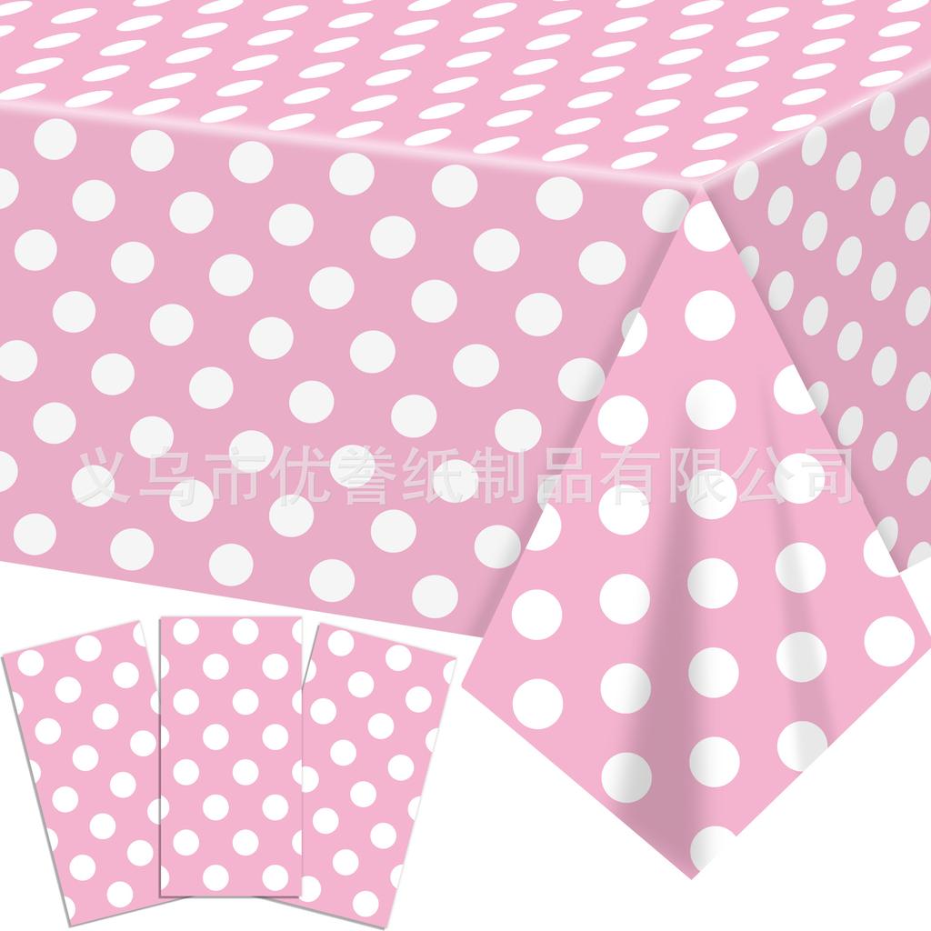 Spot Bronzing Weiß Foundation/Foundation/Blauer Hintergrund Großes Goldpunkt-Thema Tischdecke Einwegtischdecke Wasserdicht