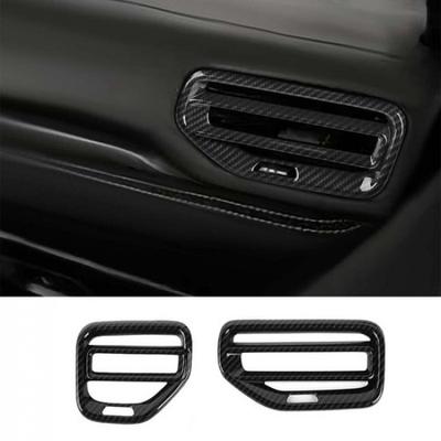 Carbon Fiber Side Dashboard Air Vent Outlet Cover Trim for Dodge Durango +