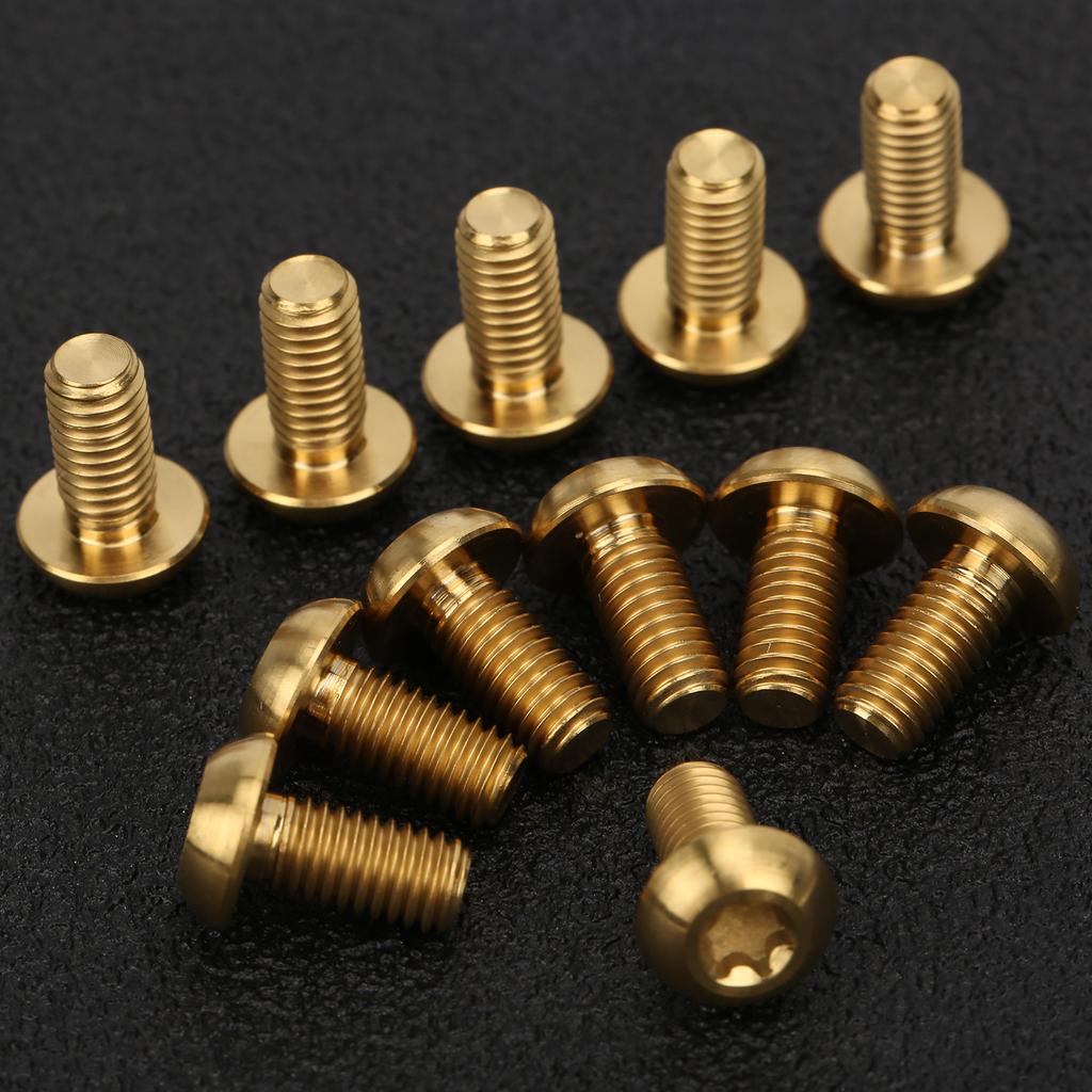 12Pcs   Disc Brake Rotor Screws   Alloy Bike Screw Accessory M5x10mm