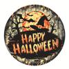 20X20cm Halloween Retro Pumpkin Head Wooden Wreath Logo Home Garden Halloween Horror Decoration Courtyard Wooden Hanging Pendant