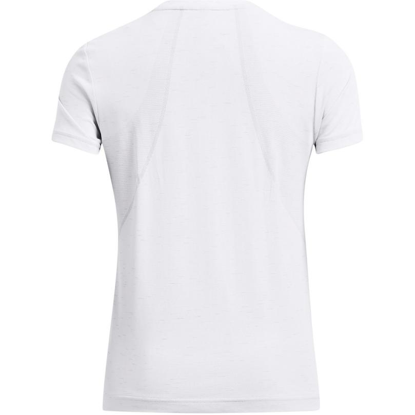 Under Armour Vanish Seamless Comfortable Soft Round Neck Pullover Breathable Loose Short Sleeve Regular T-Shirt Women T-Shirts White 1384406-100