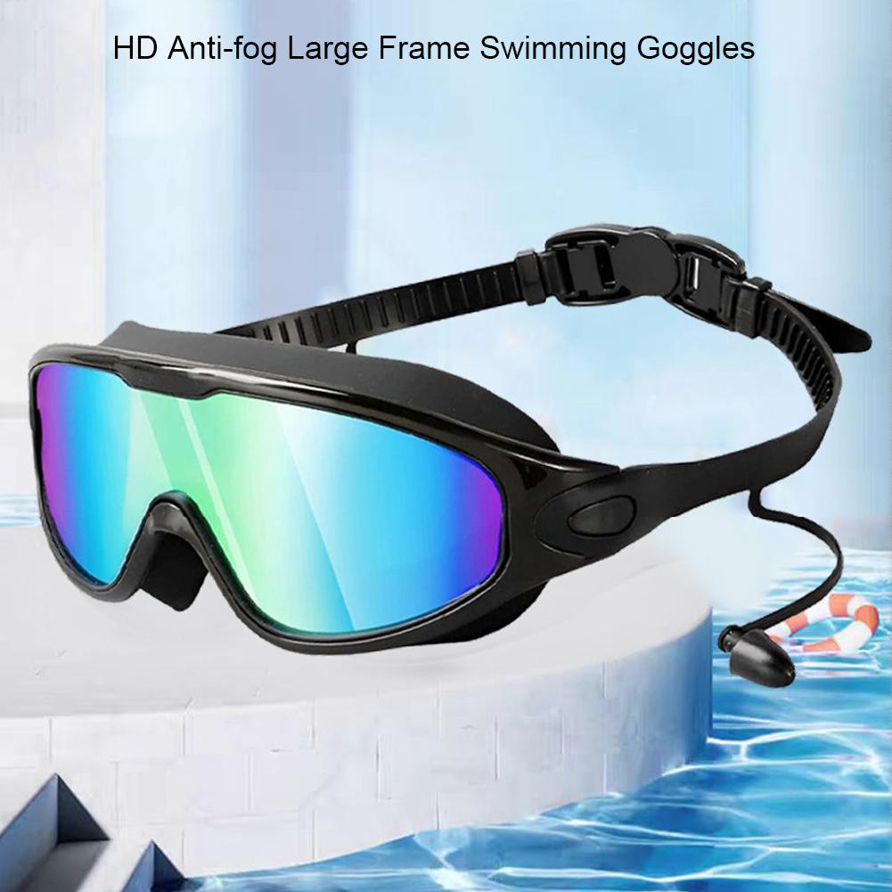 Anti Fog Swimming Goggles UV Protection Swimming Goggles Adjustable Swim Sports Eyewear Wide View for Swim Training