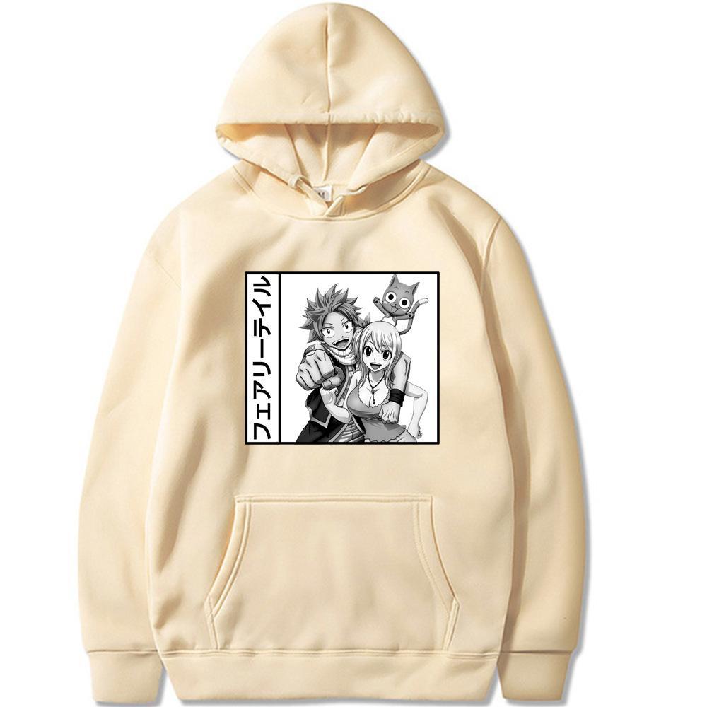 Japanese Anime Fairy Tail Hoodie Sweatshirt Print Unisex Streetwear Hip Hop Style Autumn Winter Fashion Hip Hop Tops Clothes