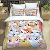 3D-Druck Cartoon Hamtaro Bettwäsche-Set Bettbezug Kissenbezug Set Weich Bequem Kindergeburtstagsgeschenk Heimtextilien