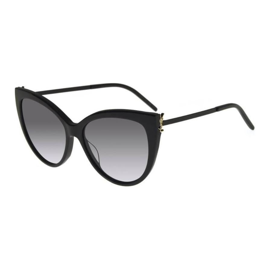 Saint Laurent Logo Acetate Cat Eye Sunglasses Women Sunglasses Black SL-M48S_A-002