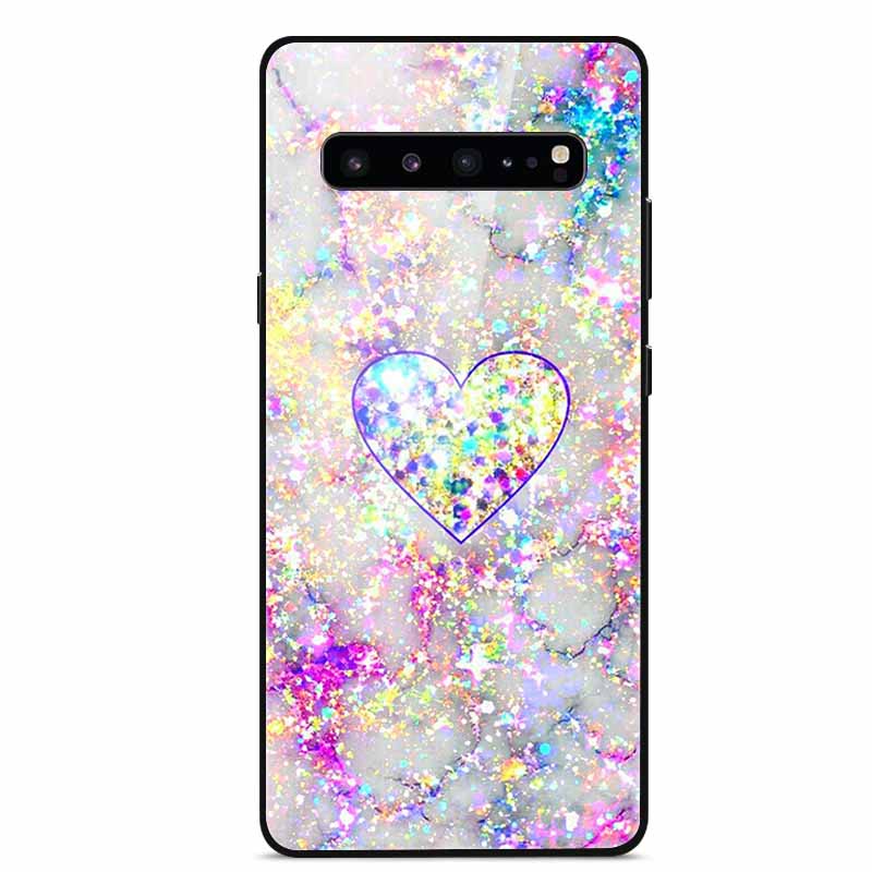For Samsung S10 5G Case S10e S9 S8 S7 Edge Luxury Tempered Glass Hard Back Cover For Samsung Galaxy S10 Plus Lite TPU Bumper