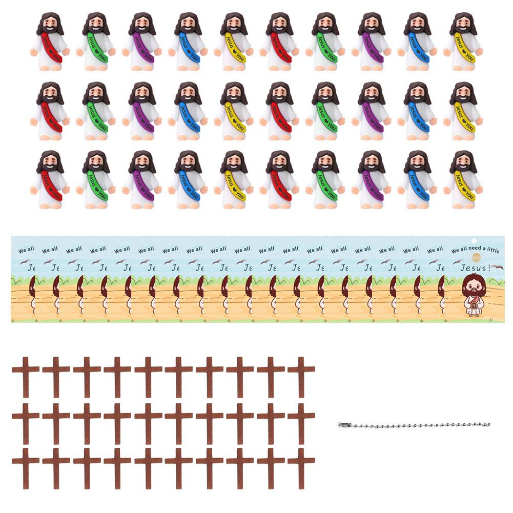 20/30pcs Mini Jesus Figures Jesus Loves You Jesus Toys To Favors Party Stuffers Egg Jesus Gift Easter Little Religious Figu Z3p8