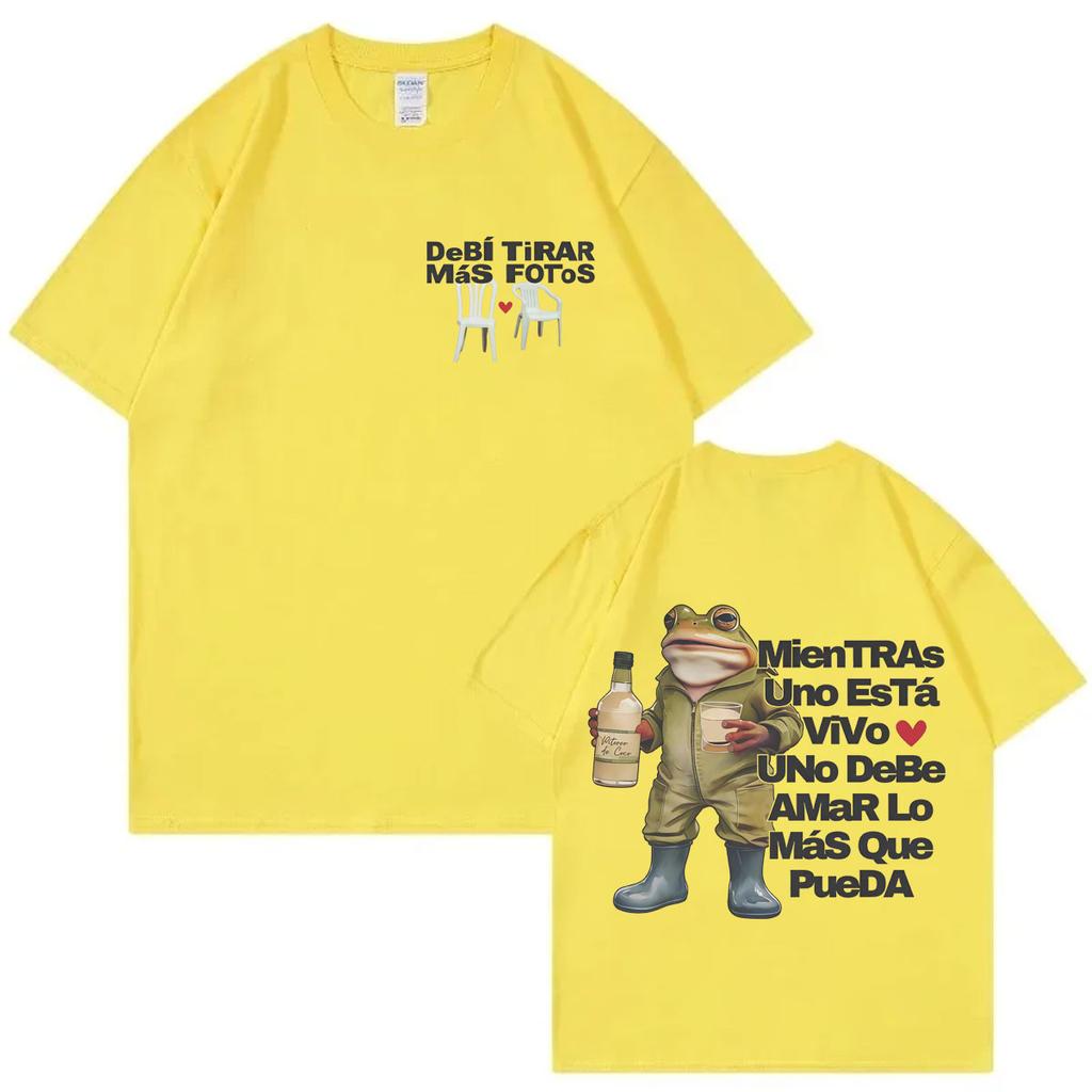 Bad Bunny DeBÍ TiRAR MáS FOToS Album Merch Tshirt Fashion Hip Hop Short Sleeve Tshirts Men Women Casual Loose Cotton T Shirts