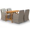 Day and Night - Day and Night 5-piece Brown Garden Dining Set