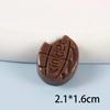 10Pcs Artificial Resin Chocolate Cake Flatback Flat Back Cabochon DIY Dollhouse Food Ornament Miniature for Phone Case Jewelry