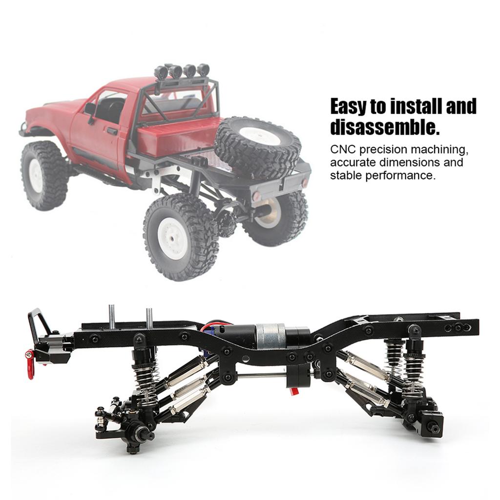 Metal 1 16 RC Car Body Chassis Frame Kit Accessory Fits for WPL C14 C24(Black S WPL C14BL )