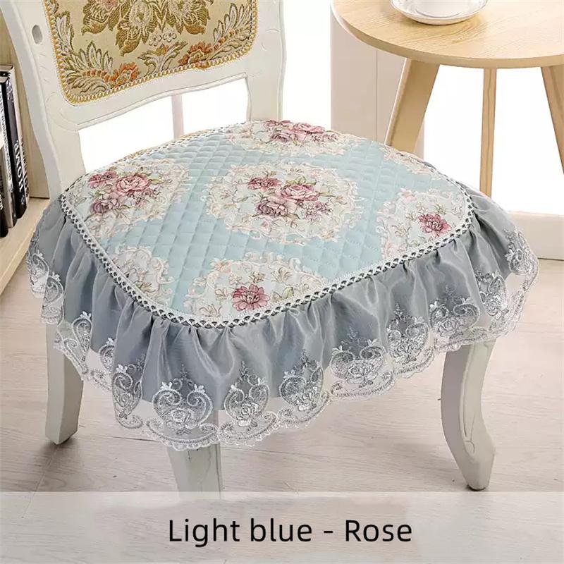 

2PCS Home Chair Cushion Lace Chair Cover Pad, Dining Chair Case Seat Mats Home Decor 43 x 46cm 43x46cm світло-синій колір