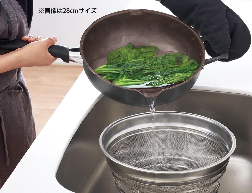 Thermos Durable Series Multi-Pan Stir-Fry Pan, 28cm, Gray, Gas Stove Only, KFK-028W GY