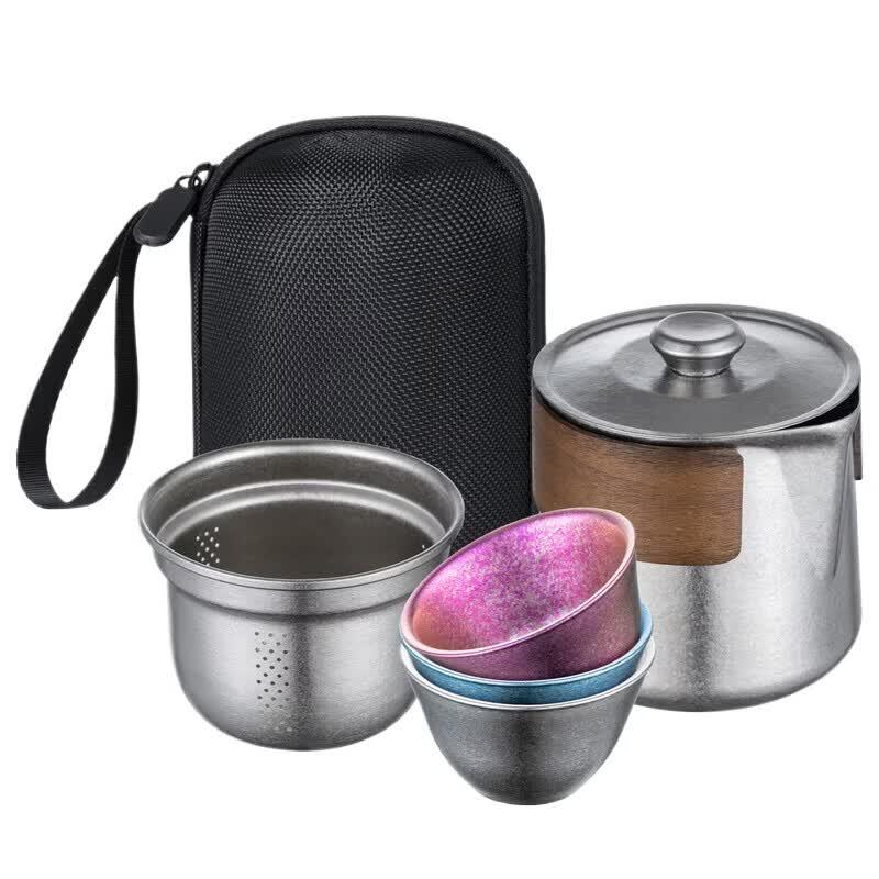 Debo DEP-DS578 Jade Tea Infuser Cup & Pot Set
