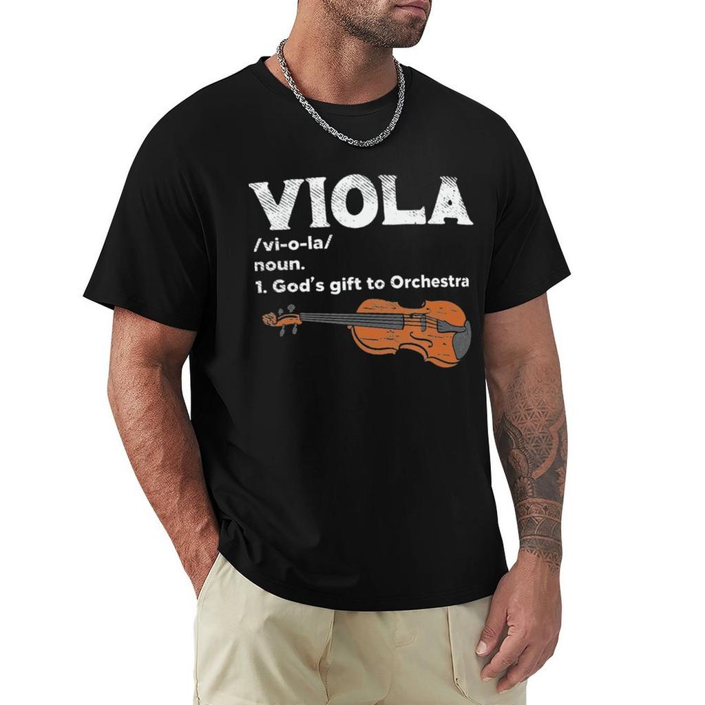 Viola Gods to Orchestra Viola InstruUnisext TShirt Minimalist Casual Short Sleeve Top