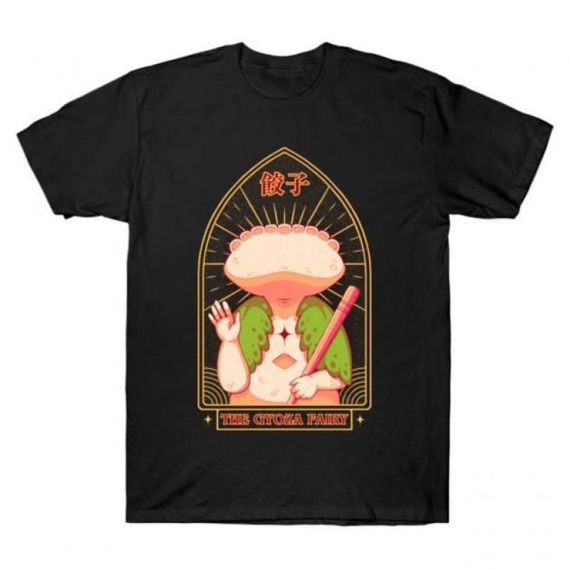 THE GYOZA FAIRY Dorohedoro Caiman Gift for Anime lover Dark Heroes Kaiman Graphic Clothes Short sleeve T shirt All size Tops S