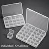 Grid Compartment Jewelry Storage Box Transparent Clear Multi-Grid Design Earring Display Case Plastic Material