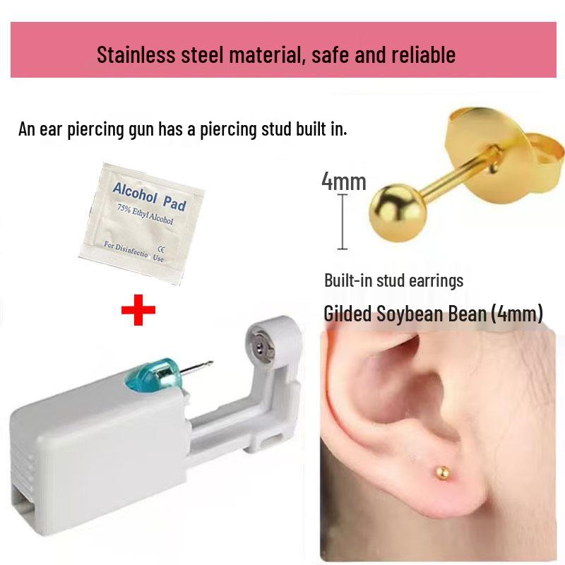 Disposable Anti-Allergy Ear Piercing Gun with Specific Earrings