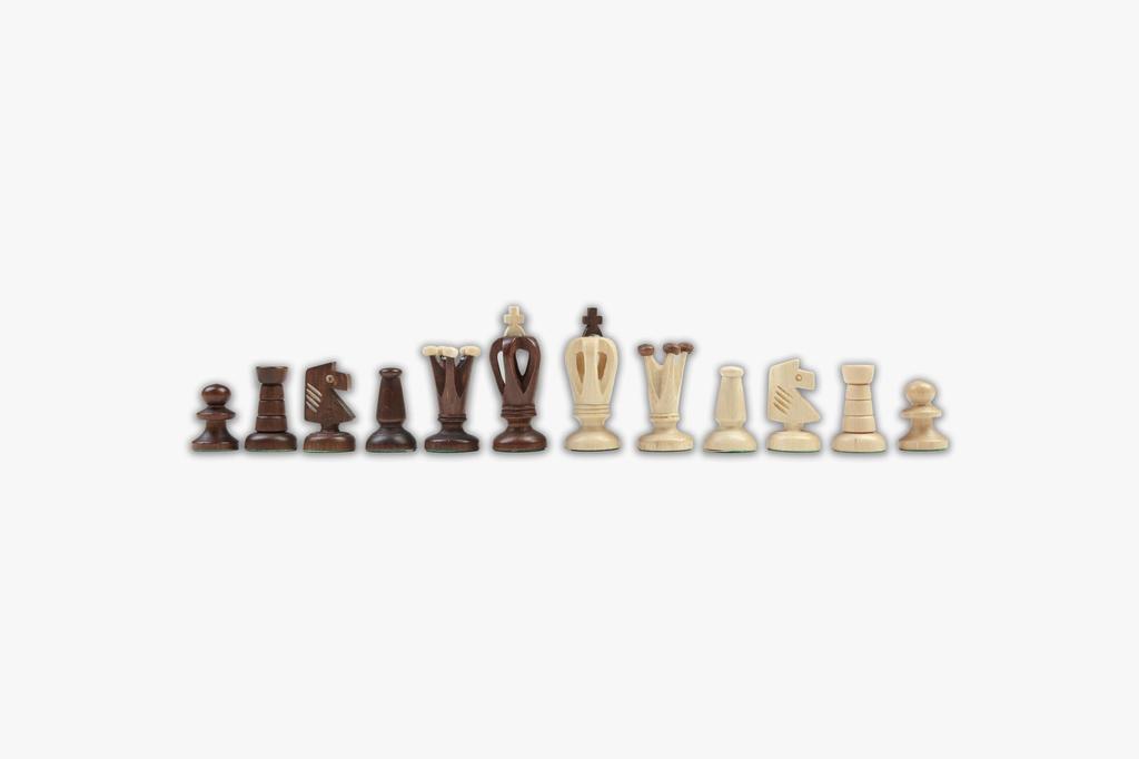 Wegiel Wooden Chess Set Chess Board Set ROYAL 30 Chess Board Poland Genuine Product (Royal 30)
