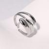 Women Finger Ring Minimalist V-Shaped Geometric Shape Adjustable Fit Open Ring