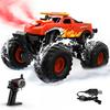 Amphibious RC Monster Truck, 2.4GHz Off-road Car with Mist Spray, 360° Rotation, Waterproof, 1 Click Stand Up for Kids