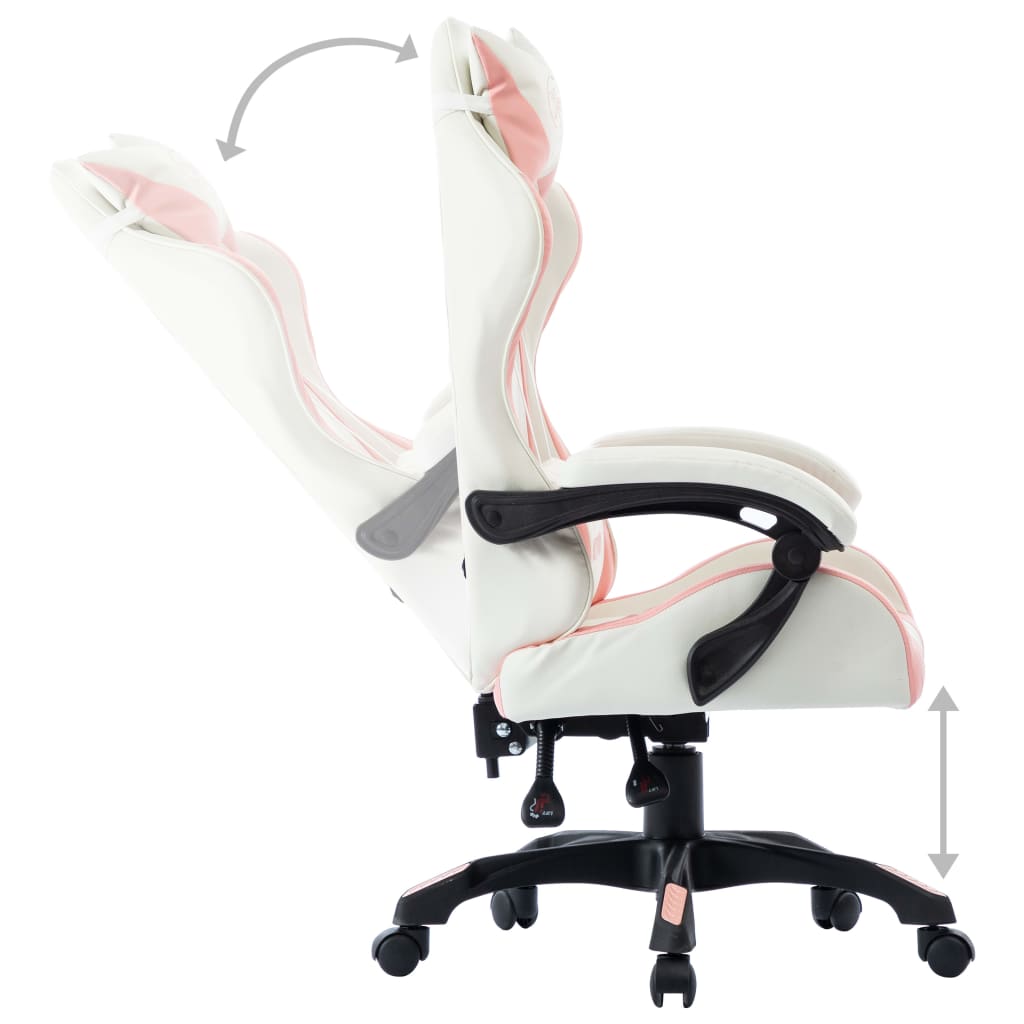 Gaming Chair In Pink Artificial Leather