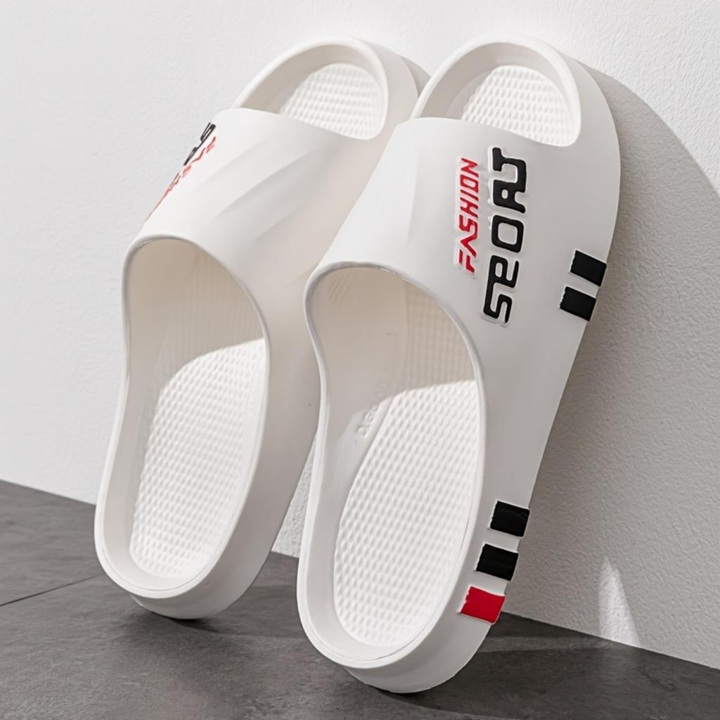 Ciabatte Estive Unisex - Comodi Sandali da Spiaggia in EVA con Stampa Monogramma, Ciabatte Casual a Fondo Spesso per Uso Esterno