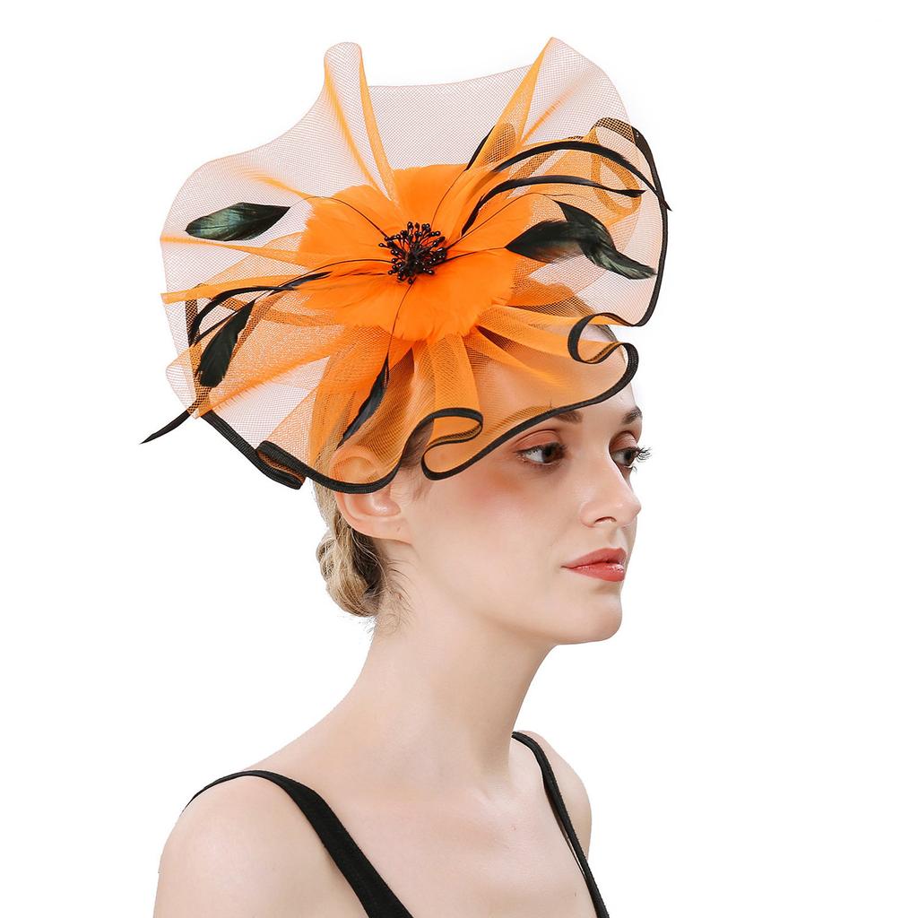 Chapeau fascinateur en maille pour femmes et filles, bandeau de fête de Cocktail, chapeau de mariage