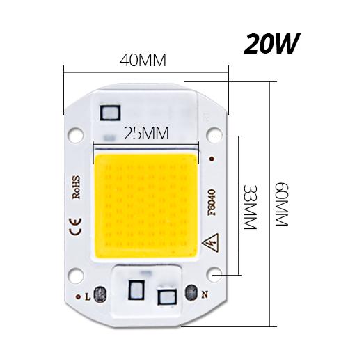 

3pcs 220V 110V 50W 30W 20W COB LED Chip F6040 F4050 COB Chip Led Bead Not Need Driver Smart IC DIY Spotlight Floodlight 220V&cold white