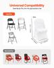 White Stretch Spandex Chair Covers - 30 PCS, Folding Kitchen Chairs Cover, Universal Washable Slipcovers Protector, Removable Chair Seat Covers, for