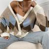 Women Jumpers Knitted Cardigan V-neck Button Down Sweaters Long Sleeve Knit Pullover Jumpers