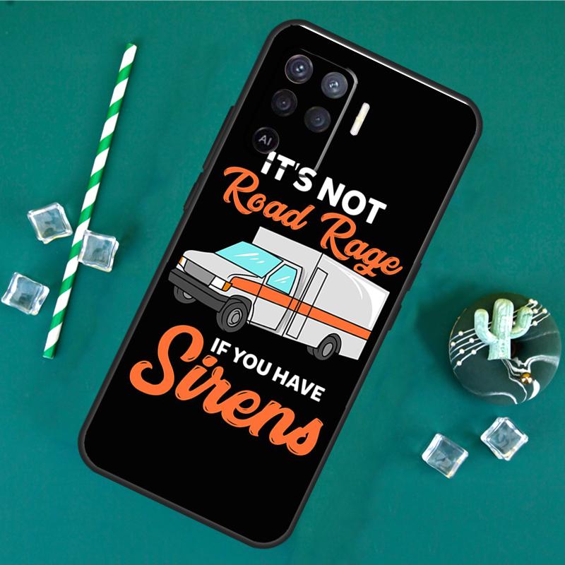 Ambulance Car Case For Oppo A40 A60 A80 A16 A76 A96 A18 A38 A58 A78 A98 A91 A15 A17 A74 A94 A54 A57S Cover