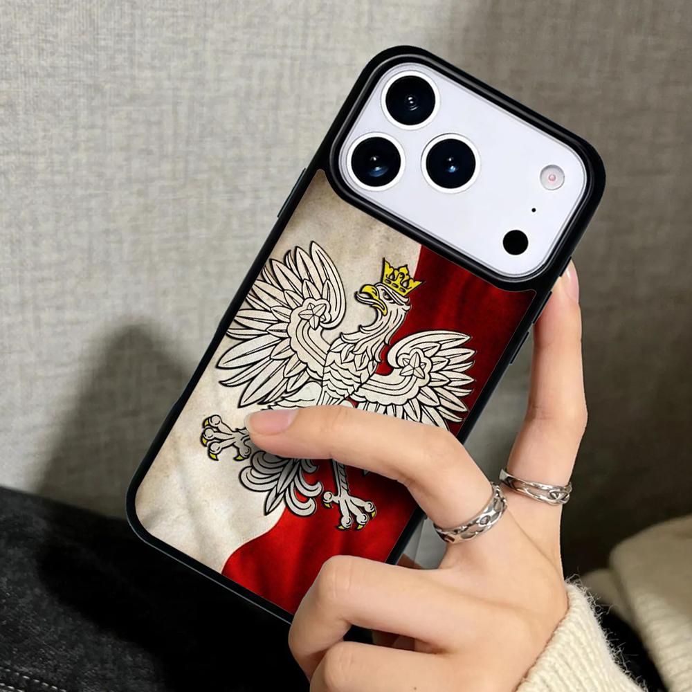 Capa Case for iPhone 17 Air 16 Pro Max 15 Plus 11 13 Mini 14 12 Back Phone Cover Poland Polish Flag soft