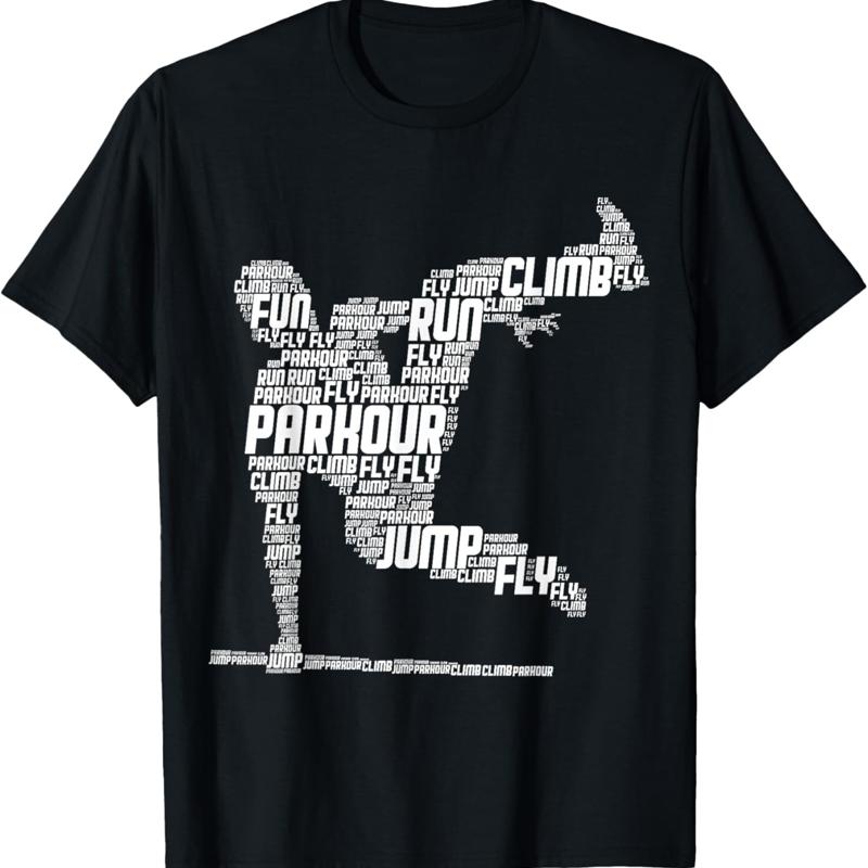 

Parkour Freerunner Freerunning Traceur Kids Men Boys T Shirt - Men s Summer Cotton Graphic Tee S разноцветный