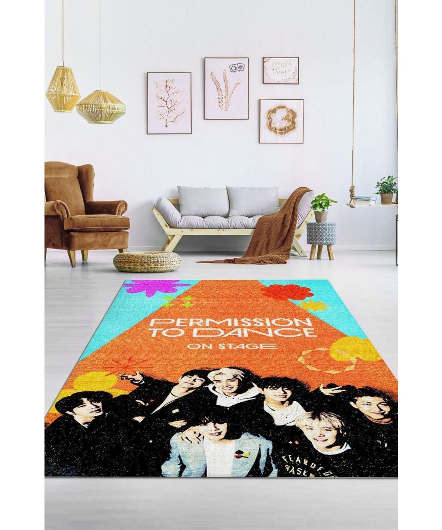 

Permission To Dance Cotton Woven Based Washable Decorative Carpet
