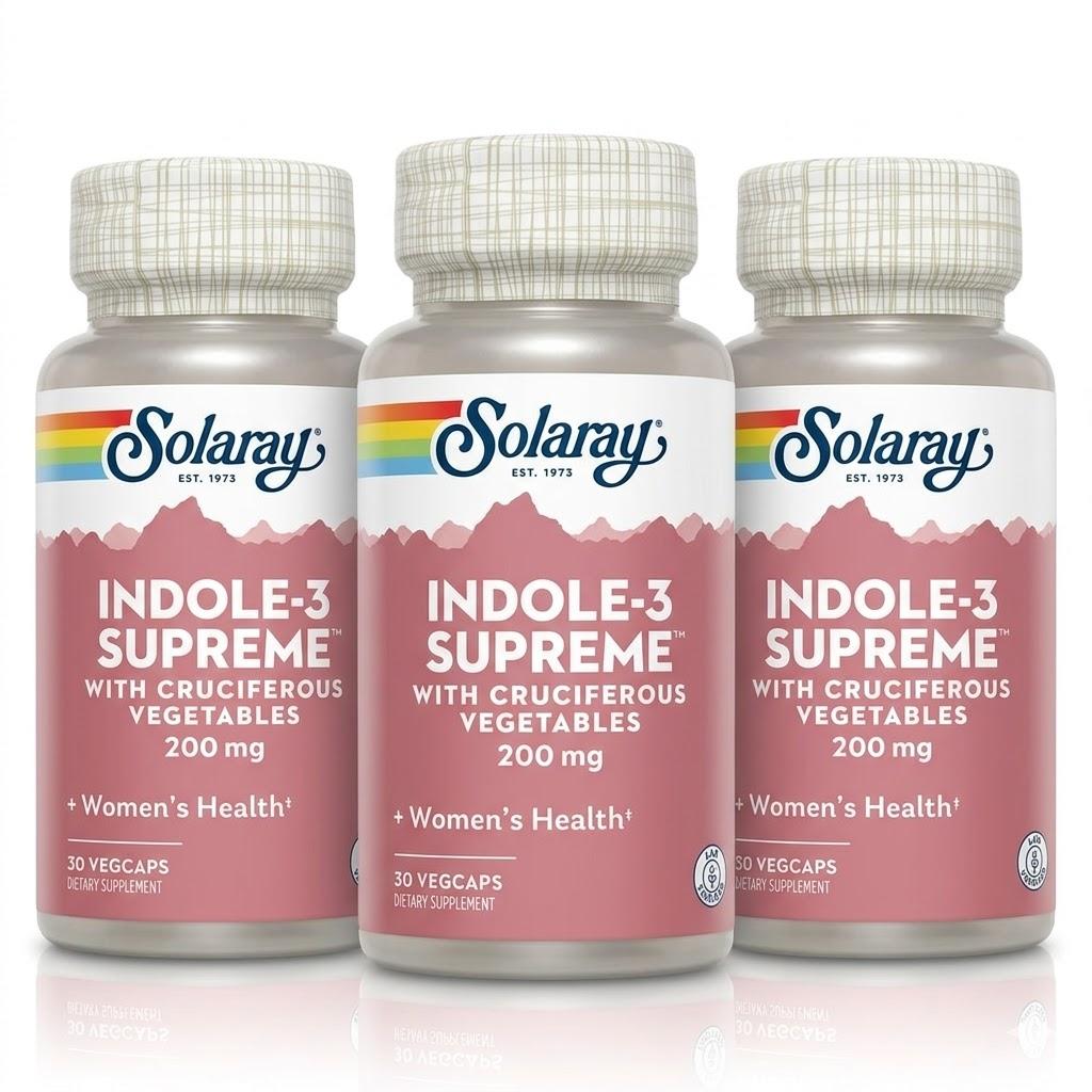 Solaray Indole-3 Supreme 200mg Veggie Capsules, (1 Unit - 30 Count)