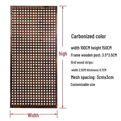 Carbonized Scots Pine Trellis Fence Panel