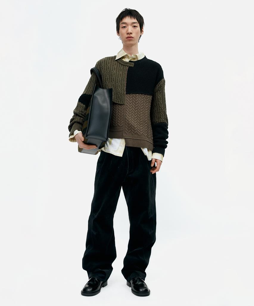 ADSB ANDERSSON BELL Patchwork Asymmetric Crewneck Sweater Atb1330M(Multi)