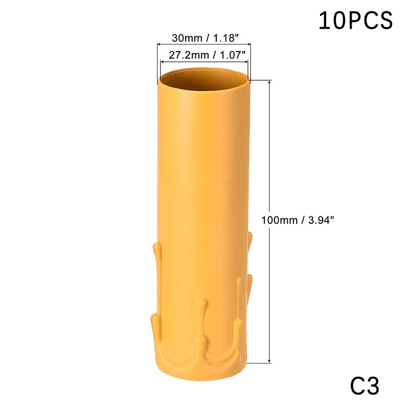 

10 шт. чехлы для патронов для свечей E14 чехлы для свечей рукава огнестойкие винтажный стиль для столовой отеля