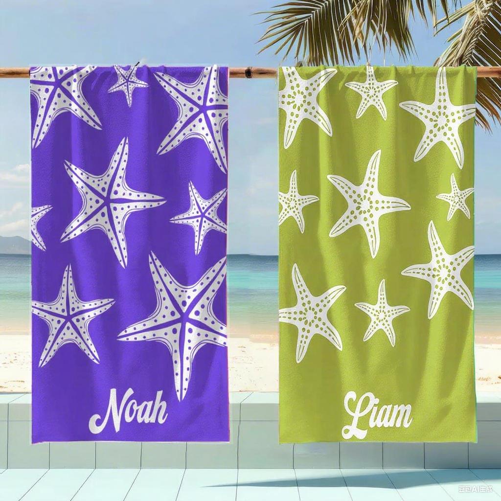 Starfish Beach Towel Pool Party Towel Portable for Girls Trip Ocean Beach Soft Cute Beach Towel for Summer