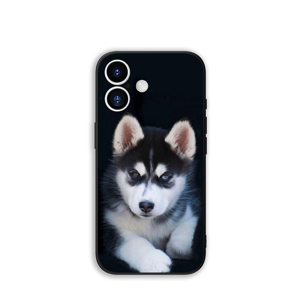 Phone Cover Lovely Husky Dog Funny Casing for Apple iPhone 16 15 14 Plus 13 12 Mini 17 Pro Max + ProMax 16E Air 15+ Case