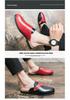 Cross46 Men's Large Summer Closed-Toe Leather Slip-Ons: Fashionable Retro Color Block Outdoor Shoes