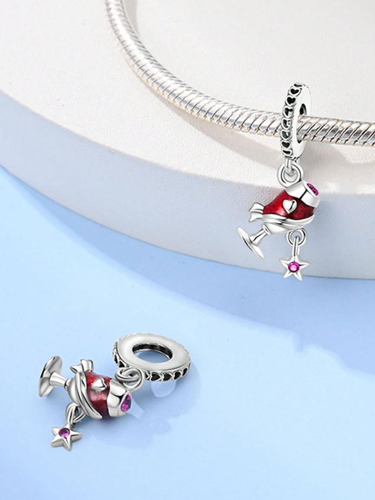 Charms Plata Copper Colors Christmas Gift Strawberry Boots Bead Pendant For Original Bracelet For Women Diy Jewelry Love Gift
