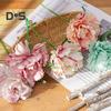 2Pcs Artificial Peony Flower Single Branch Forever Blooming Realistic Home Decoration Wedding Accessory Simulated Flower