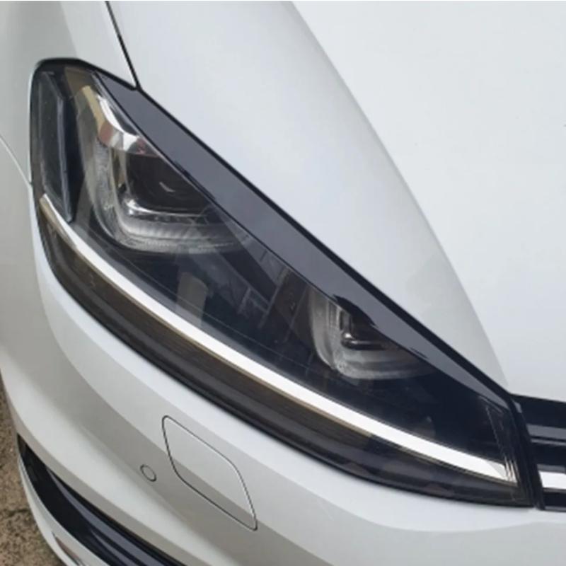 Car Headlight Eyebrow Eyelid Cover Trim for Volkswagen VW Golf 7 7.5 VII GTI GTD R MK7 MK7.5 2013-2019 Eye-catching Stickers