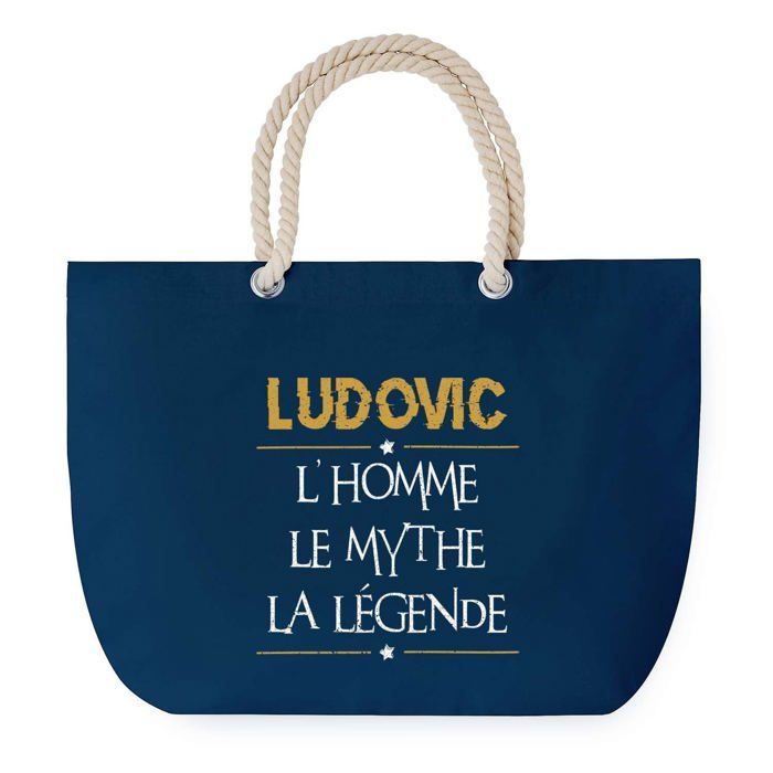 Sac de plage - PLANETEE - Ludovic Mythe Légende - Anse corde - Grand format - Personnalisable