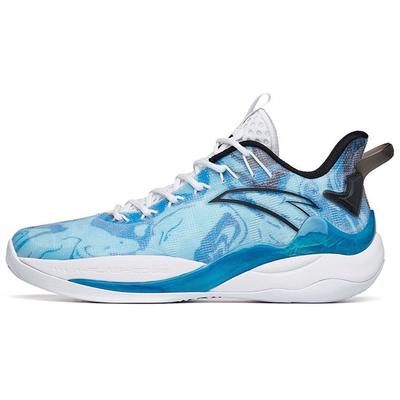 Jianshan 2 Zapatillas de Baloncesto de Caña Baja Duraderas Antideslizantes con Amortiguación para Hombre Zapatillas Azul Blanco 112221601-5